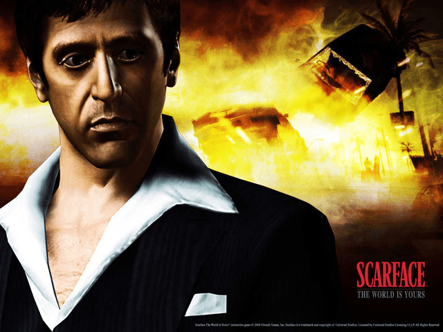 Scarface the World is Yours title screen for Xbox